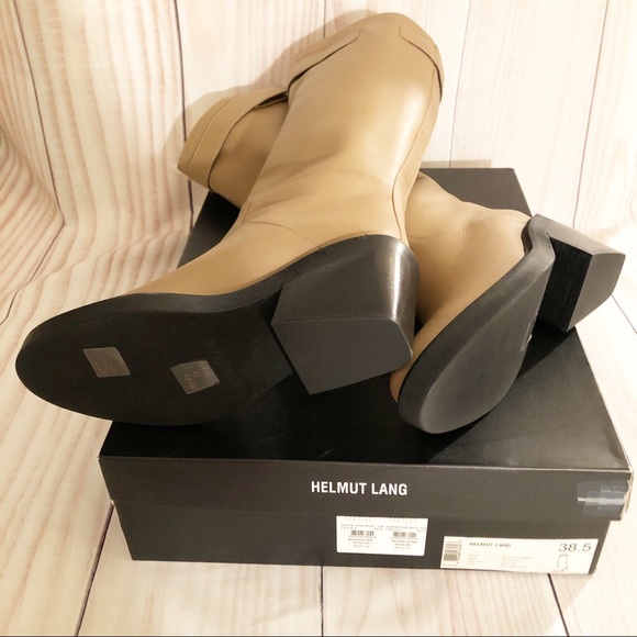 🆕{Helmut Lang} Slouch Leather Block Heel Boot - Picture 7 of 13
